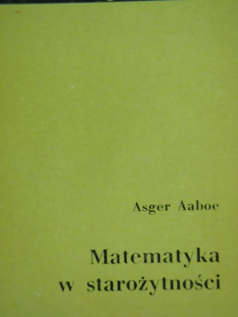 Aaboe Matematyka w  starożytności