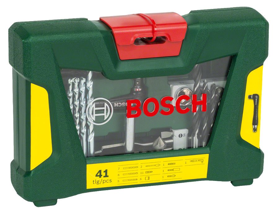Zestaw osprzętu Bosch V-Line 41 szt. wierteł bitów
