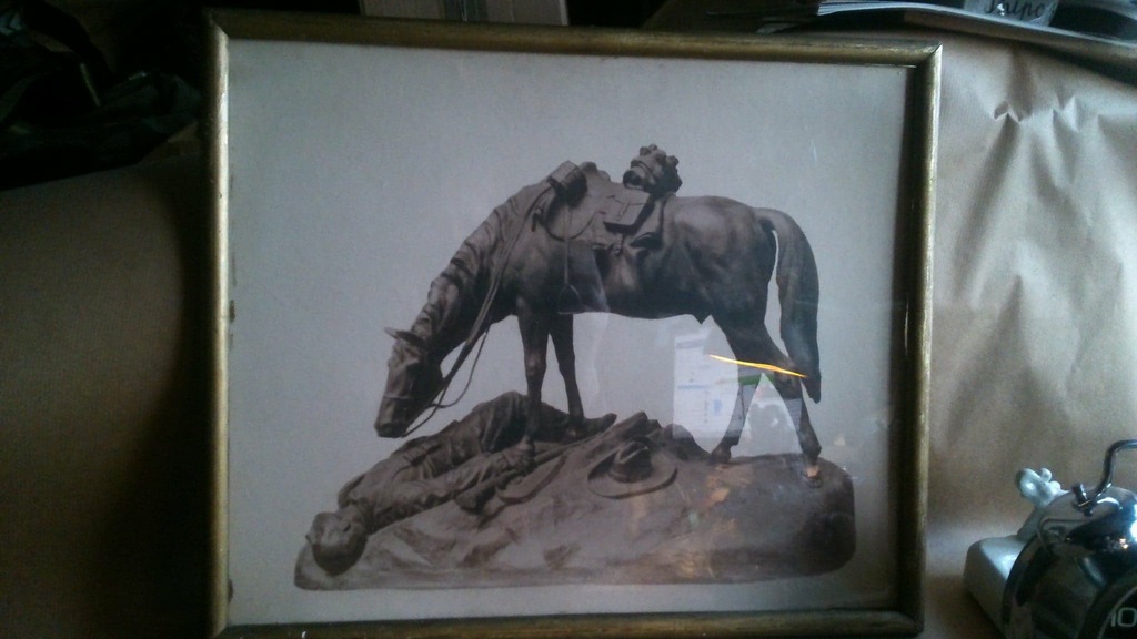 stare zdjęcie kawalerzysta australijski rzeźba IWW