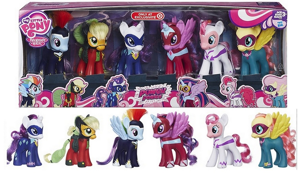 My Little Pony Kucyki 6 Figurek Power Ponies B3096