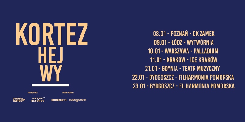BILETY NA KONCERT KORTEZ-A -POZNAŃ -CK ZAMEK 08.01