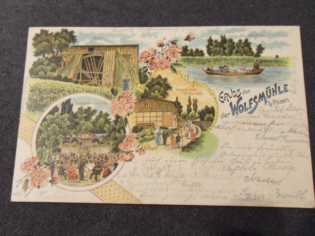 Pocztówka Wilczy Młyn Wolfsmuhle Poznań Posen 1899