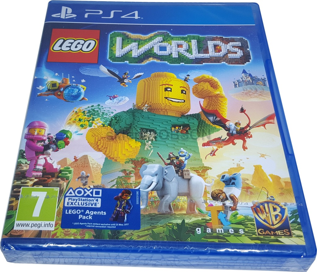 LEGO WORLDS PS4 NOWY PLAYSTATION 4 + AGENTS PACK
