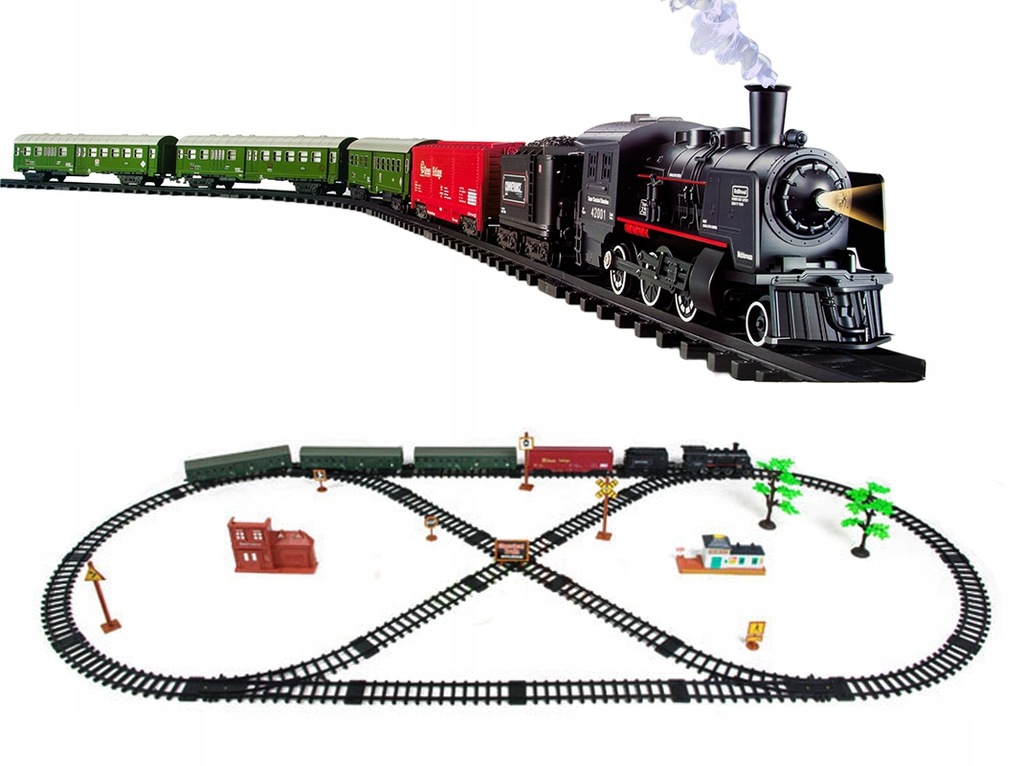 KOLEJKA ELEKTRYCZNA RAIL KING OSOBOWA DYMI 181 cm