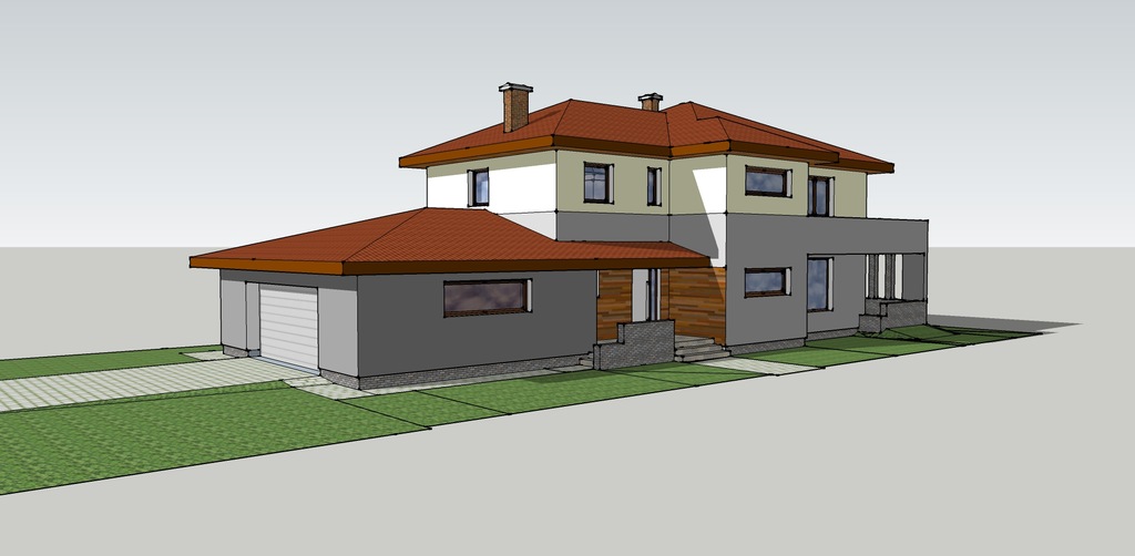 Projekt domu jednorodzinnego+szambo,garaż 260m2