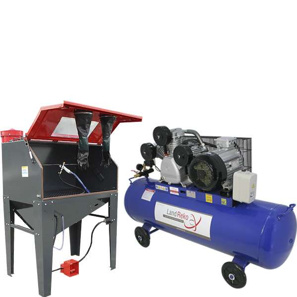 PIASKARKA KABINOWA 800L KOMPRESOR 300L 1180L/MIN