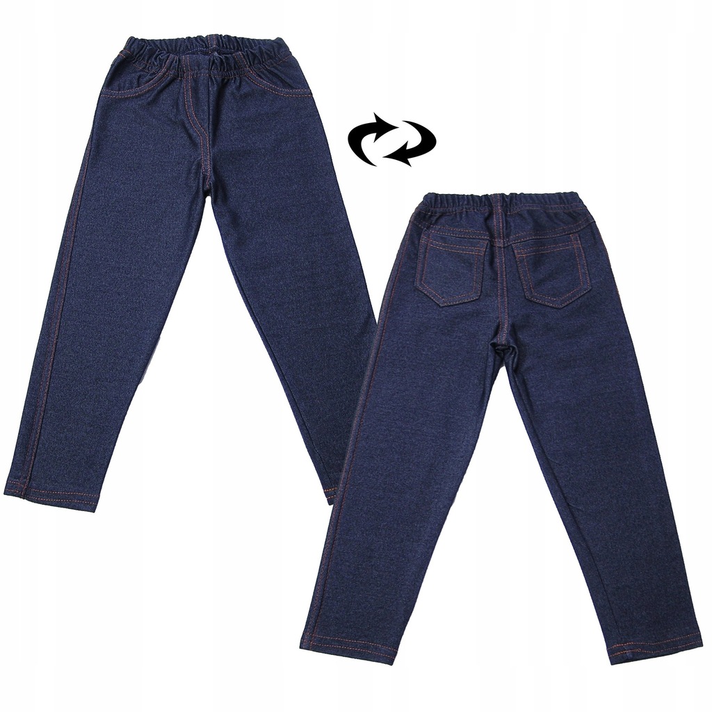 Getry, legginsy typu jeans - granatowy - 98