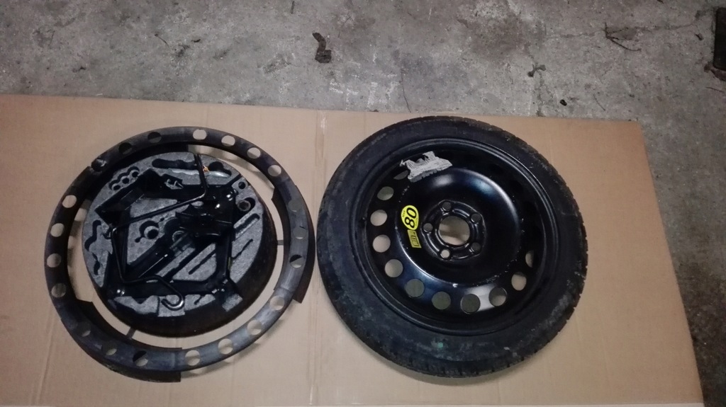 KOŁO DOJAZDOWE ZAPAS OPEL VECTRA C SAAB KOMPLET