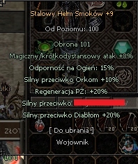 PERF HEŁM DMG+9 Tasmania Metin2 nie Negros Samos