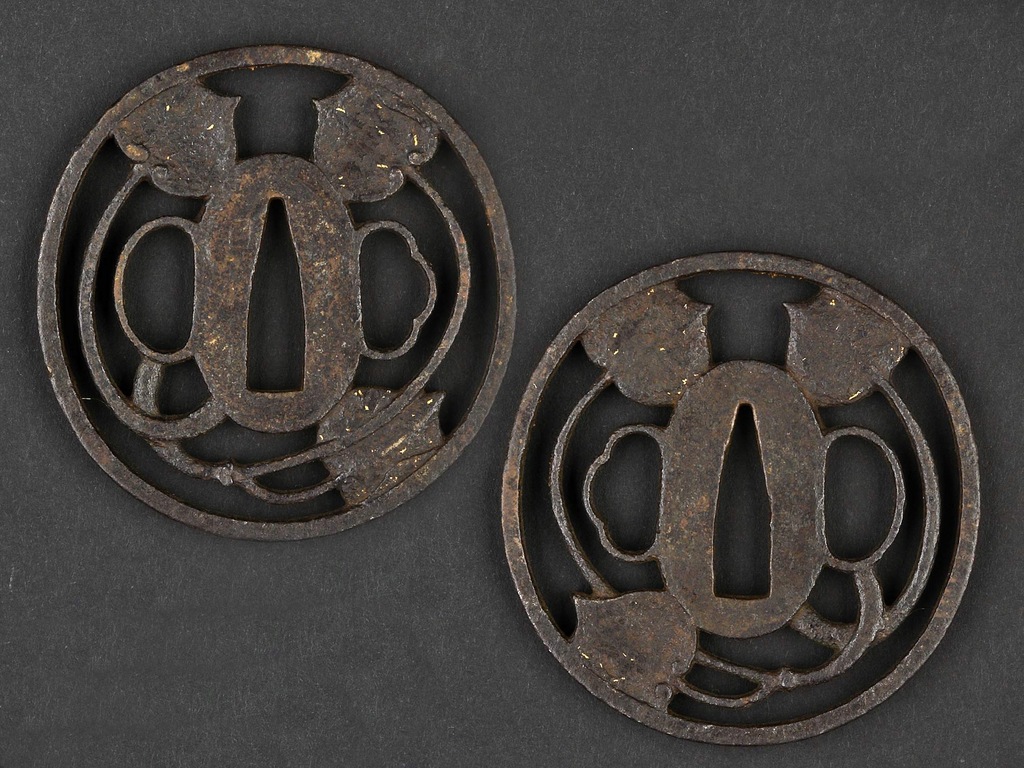 Tsuba garda miecza japońskiego katana XVII-XVIII w