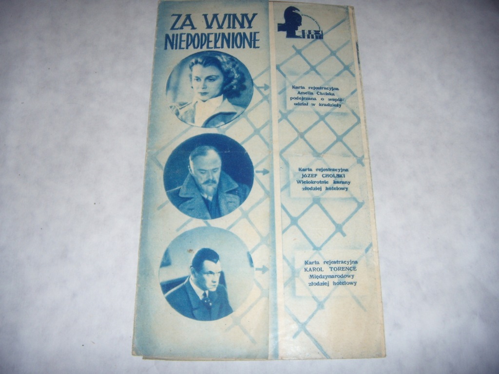 EUGENIUSZ BODO, ZA WINY NIEPOPEŁNIONE,PROGRAM FILM