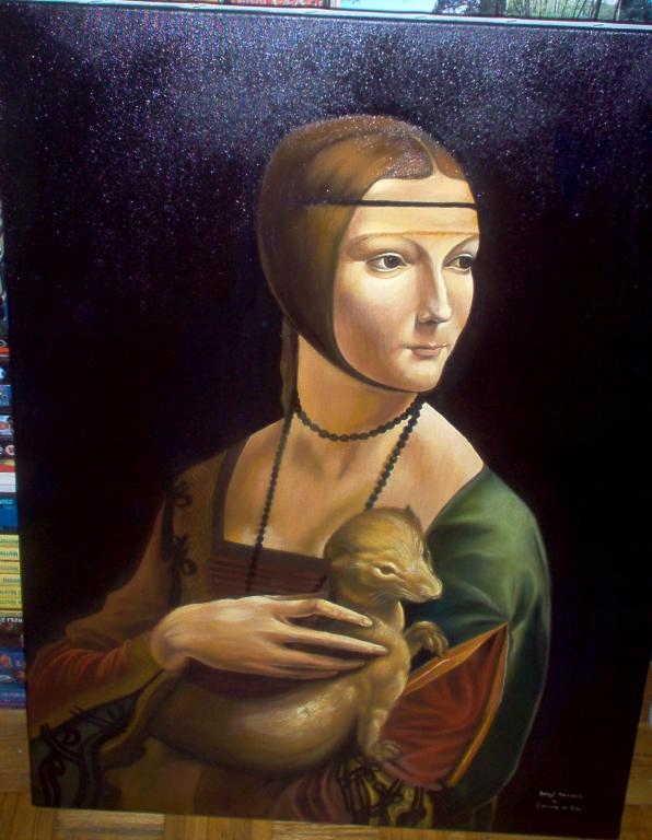 Kopia obrazu Leonarda da VINCI Dama z łasiczką