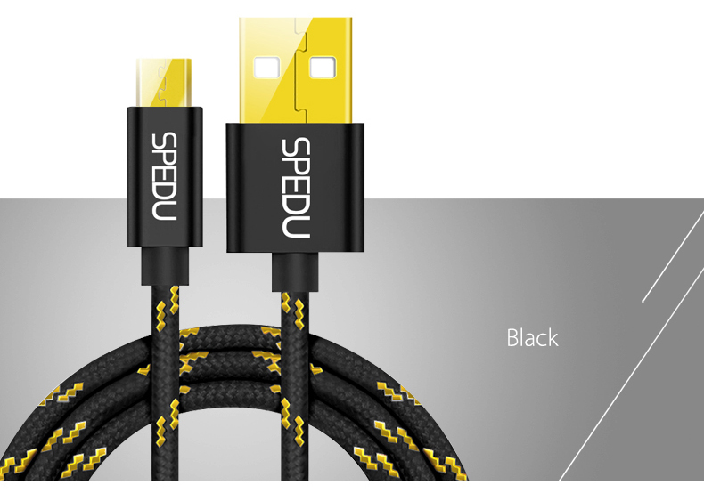 Oryginalny kabel pozłacany 24k micro USB 1m Spedu