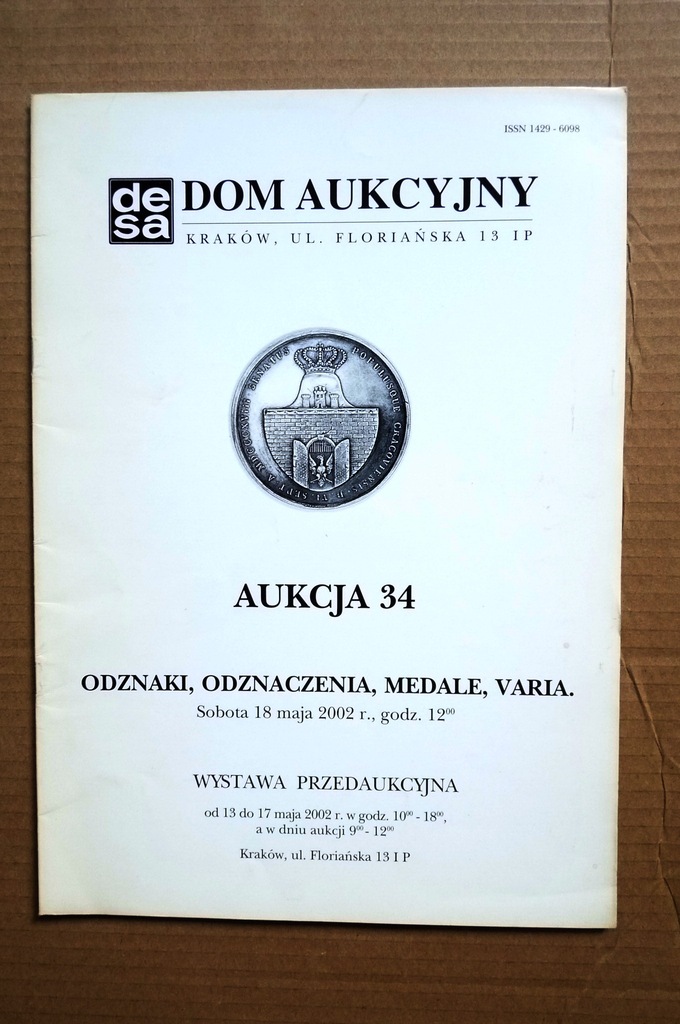 Desa Odznaki,,Odznacz.Medale Varia AUKCJA 34