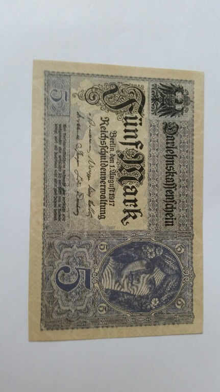 banknot 5 marek 1917r oryginał stan bdb polecam