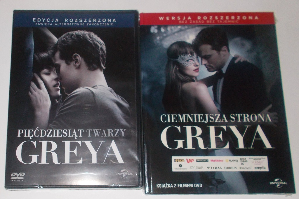 50 Twarzy Greya + Ciemniejsza Strona Greya DVD