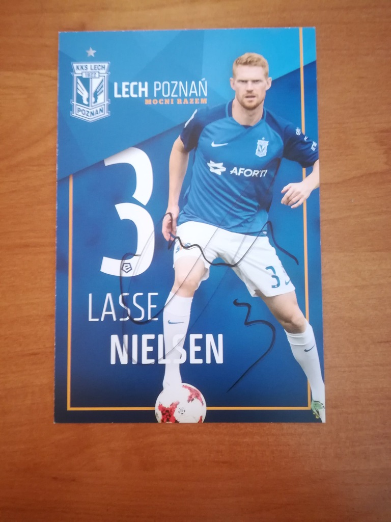 Lasse Nielsen  Lech Poznań Fan Karta z autog