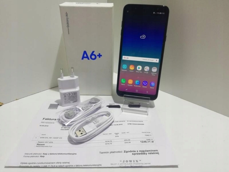 TELEFON SAMSUNG A6 PLUS KOMPLET W PUDEŁKU + FV