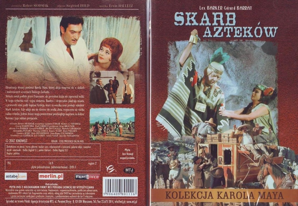 Walczyli Z Apaczami W Powieści Karola Maya WINNETOU i KOLEKCJA KAROLA MAYA ***** 8 NOWYCH DVD - 6733393014