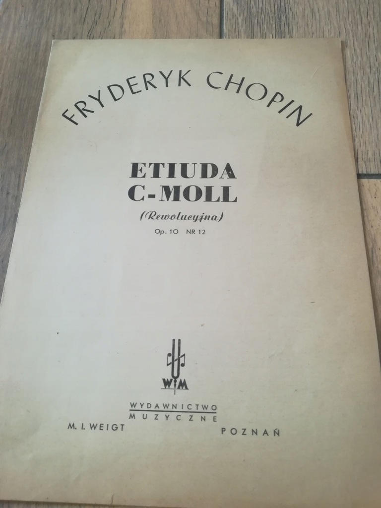 Stare nuty Chopin Etiuda Rewolucyjna