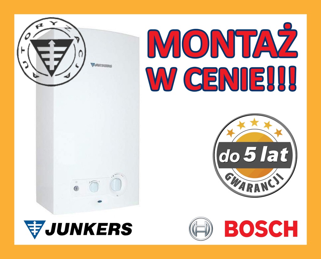 Piecyk gazowy JUNKERS WRP 11-2B MONTAŻ RATY CZ-WA