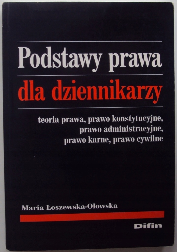 PODSTAWY PRAWA DLA DZIENNIKARZY Łoszewska-Ołowska