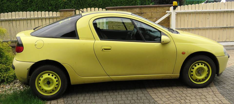 OPEL TIGRA - żółty - aktualny przegląd - OC