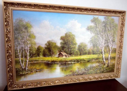 OBRAZ KRAJOBRAZ LETNI PEJZAŻ WIOSENNY 110x70cm 