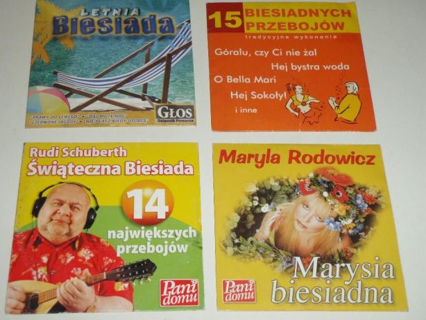 Płyty CD Muzyka Biesiadna - 4 różne, 45 utworów