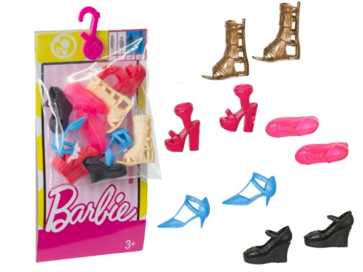 Mattel Barbie Modne Buty 5 Par FCR91 FCR93 lalka