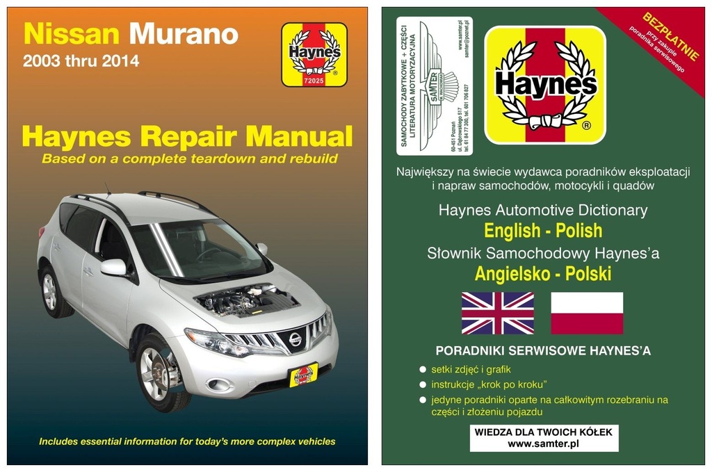 NISSAN Murano (2003-2014) instrukcja napraw Haynes