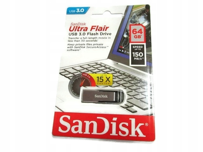 PENDRIVE 64GB SANDISK ULTRA FLAIR 3.0