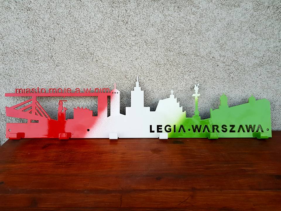 WIESZAK ŚCIENNY RĘCZNIE WYKONANY DLA KIBICA LEGII