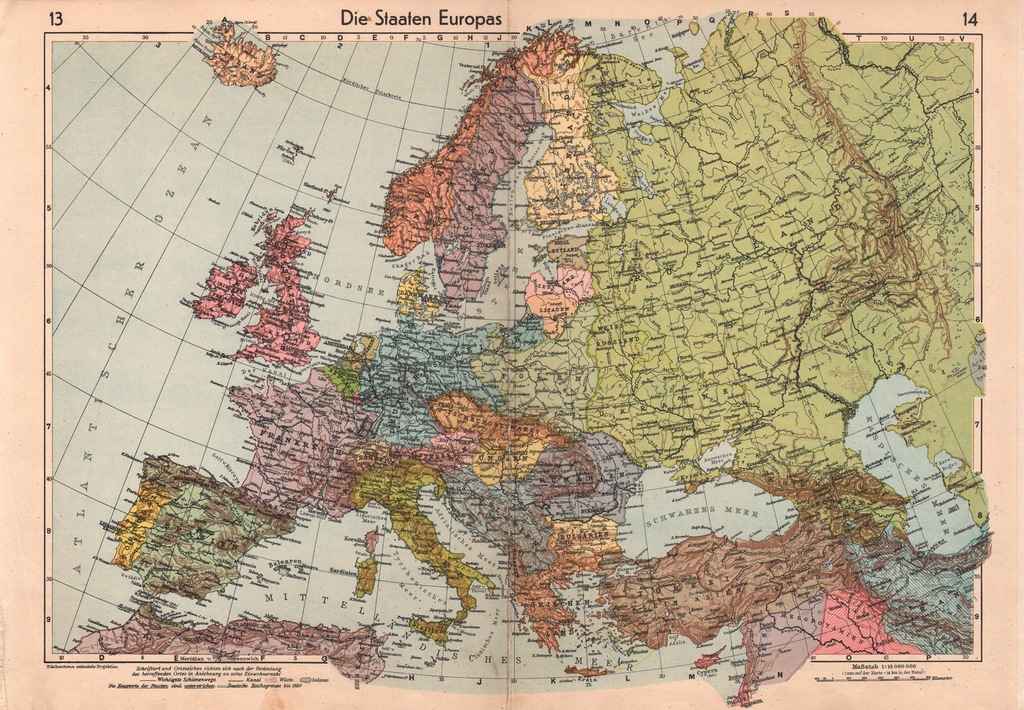 Europa Ii Rzeczpospolita Mapa 1937 Rok OryginaŁ 7296169328 Oficjalne Archiwum Allegro 2061