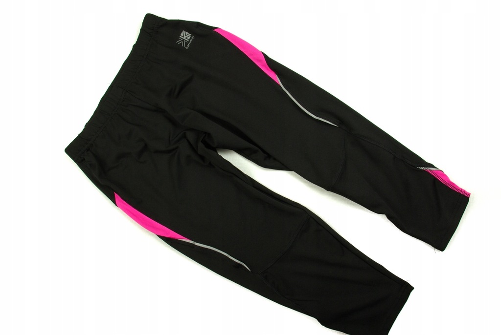 KARRIMOR Sportowe legginsy czarno-różowe r 42