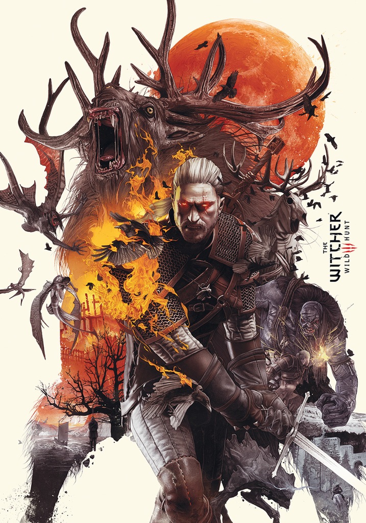 Plakat Wiedźmin 3 - Gamescom 2014 ! UNIKAT !