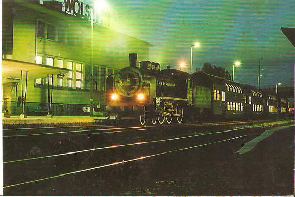 WOLSZTYN - STACJA -- PAROWÓZ Ok1-359 - NOC -- 1994