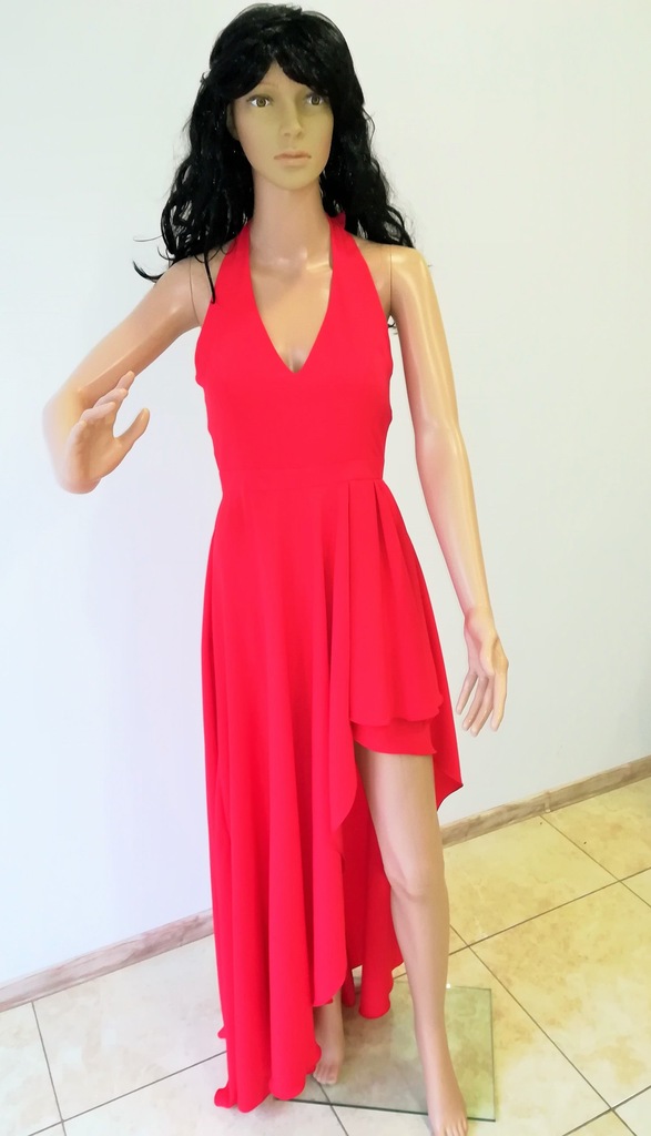 wyjątkowa suknia sukienka czerwona 36 S studniówka