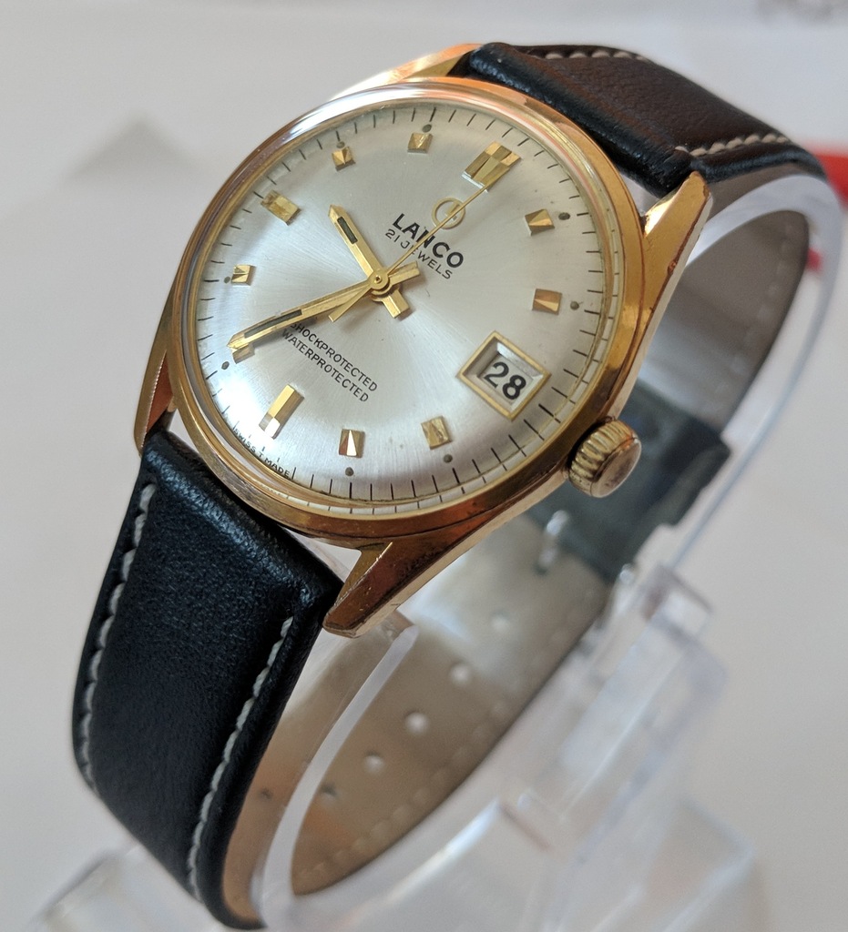 Piękny męski Lanco 21 Jewels kal. 1004N Swiss Made