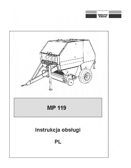 Deutz Fahr MP 119 - instrukcja obsługi PL