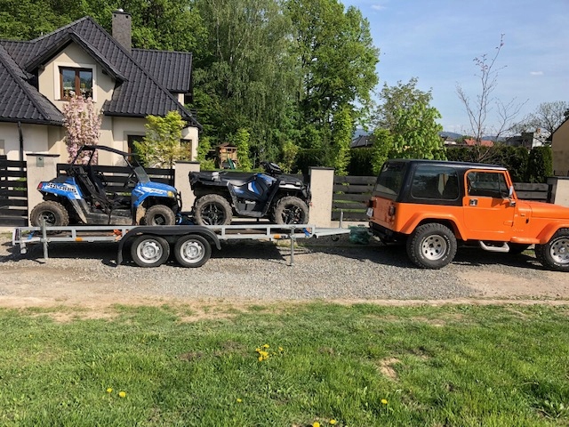 Przyczepa na 2 quady quada quad- na B! Biels