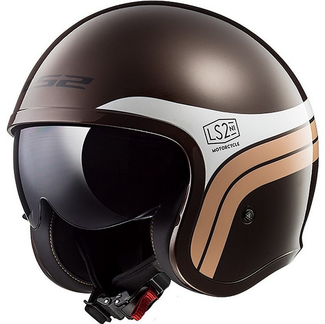 Kask motocyklowy LS2 Spitfire Sunrise, Brązowy M