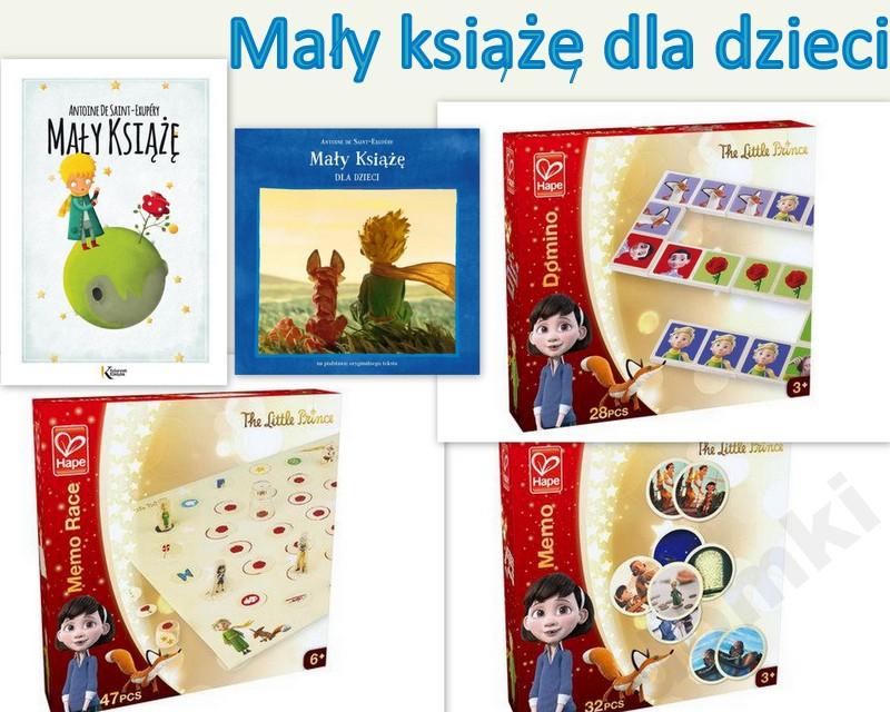 Mały Książę dla dzieci+Domino+2 Gry +kolorowanka