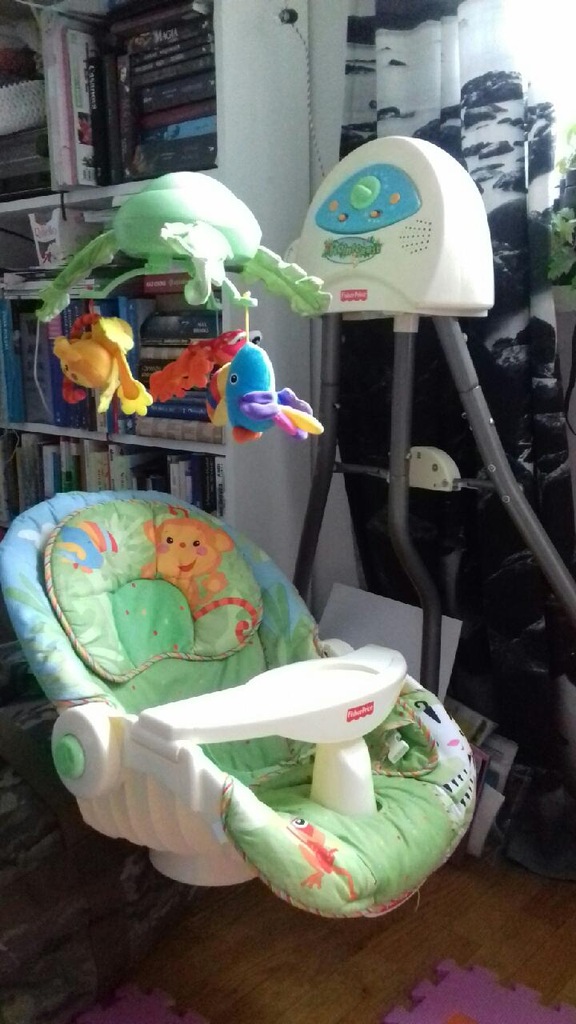 Fisher Price Huśtawka Kołyska Leżaczek Rainforest 