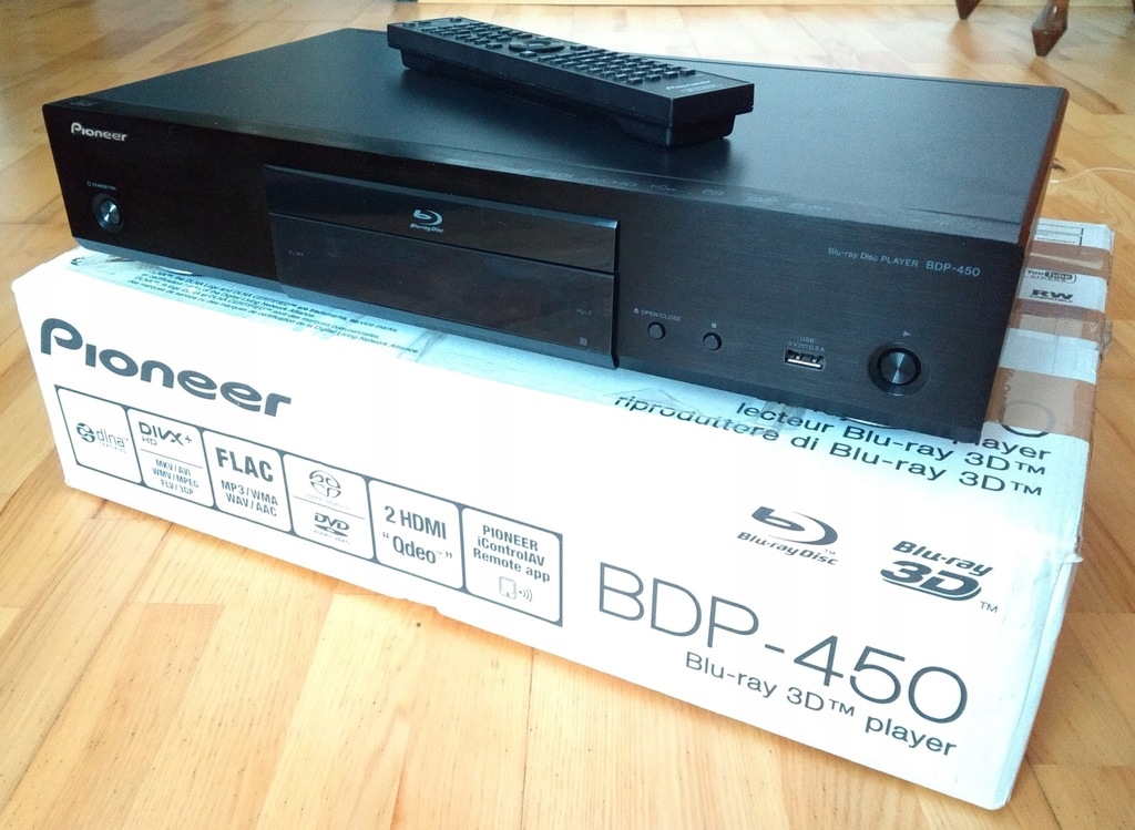 Pioneer BDP-450 REGION FREE Blu-ray 3D DVD USB DSD