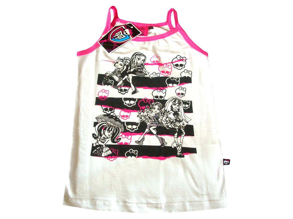 Monster High bluzka topik biały 146cm BAWEŁNA