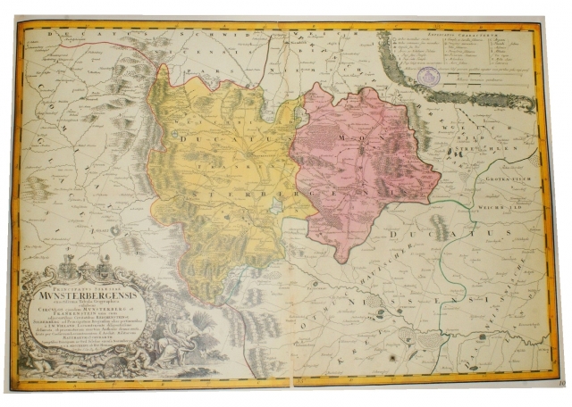 Księstwo ziębickie mapa 1736 reprint WAW
