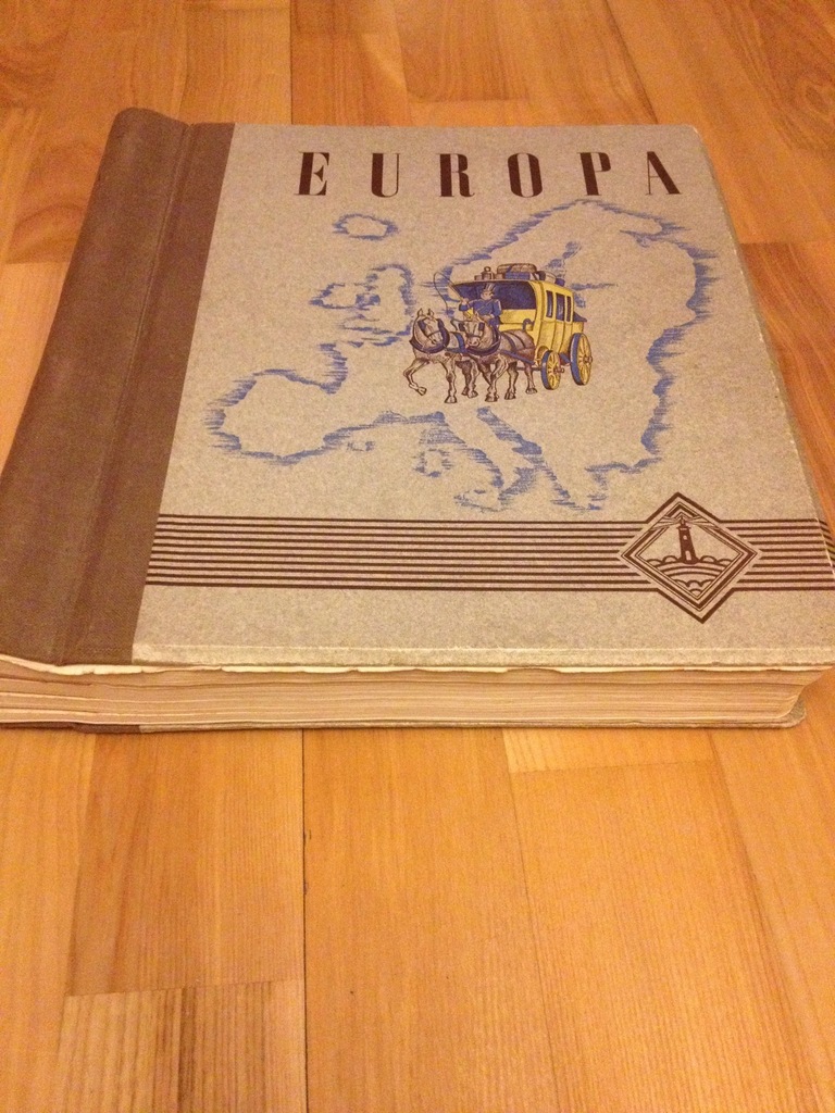 EUROPA DO 1955 r- ALBUM - FILATELISTYKA- 223 str.
