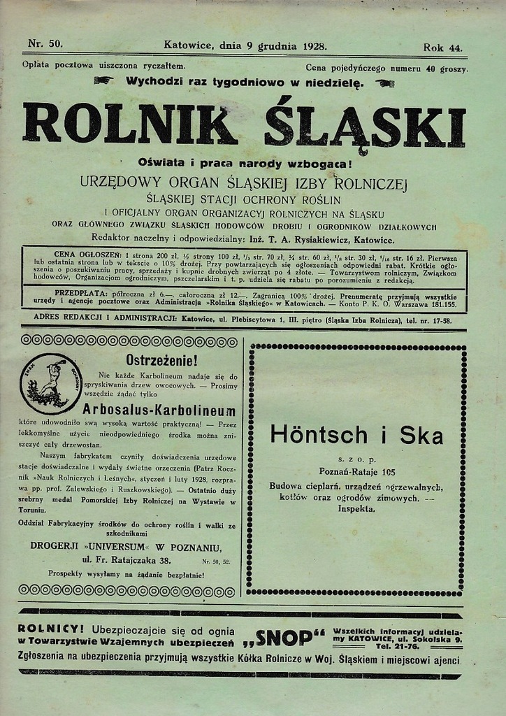 1928 50 Opatowice Psary Koszęcin Harbułtowice
