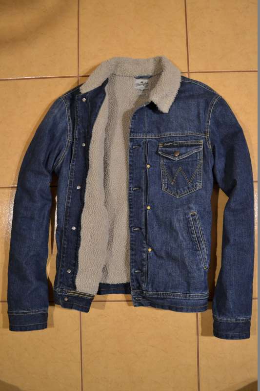 WRANGLER męska kurtka jeansowa z kożuszkiem r.L